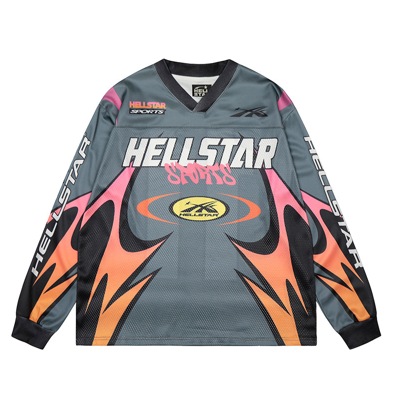 Hellstar Long Sleeve Shirts Hip-hop loose oversize