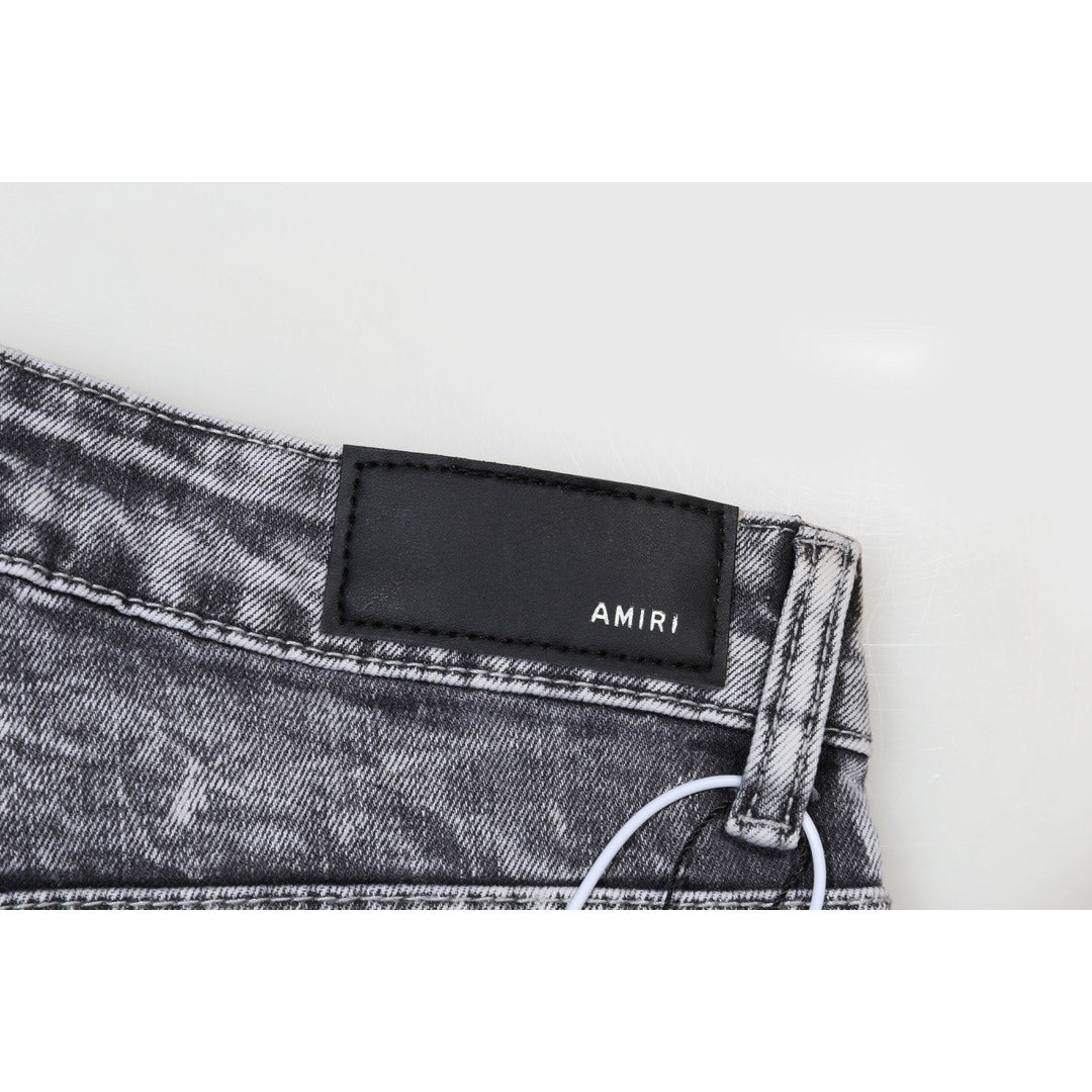 Amiri Jeans Trend Gradual Change Color Ripped Jeans