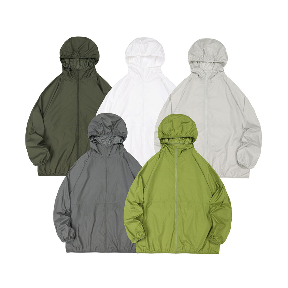 Unisex Jacket Summer Thin Hooded Sports Jacket Loose Jacket Sun-Protective Clothing