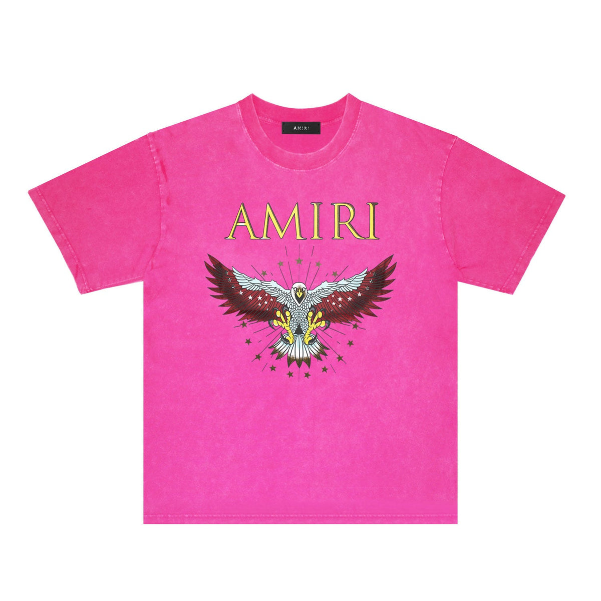 Amiri Washed Distressed T Shirt Printed Trendy Pure Cotton