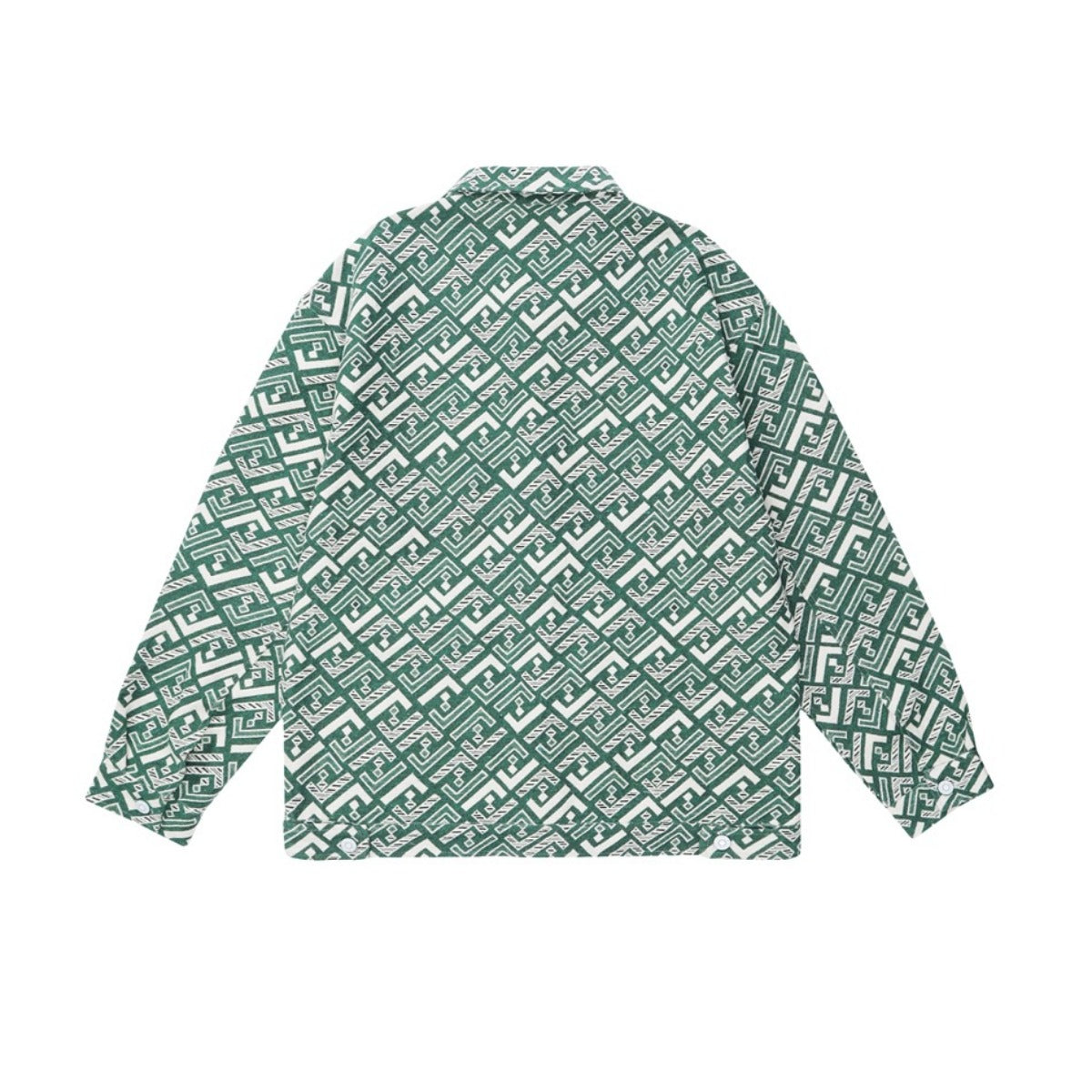 Unisex Jacket Couple Jacquard Fabric Spring and Summer Turn-down Collar Coat