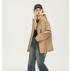 Unisex Jacket Mechanical Style Outdoor Jacket Coat Hooded Hooded Jacket