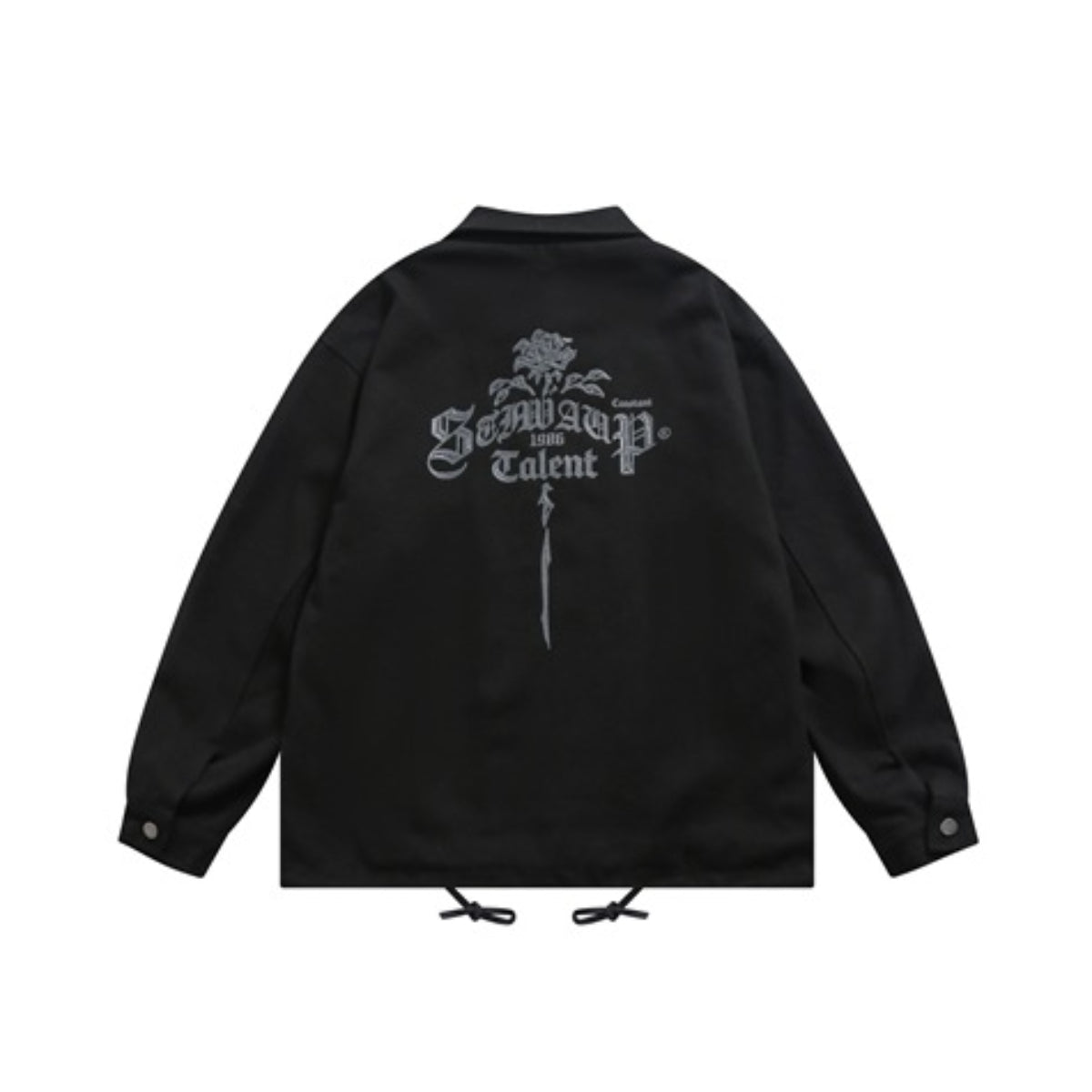 Unisex Jacket Workwear Jacket Lapel Loose Motorcycle Jacket