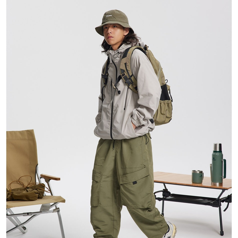Unisex Jacket Shell Jacket Waterproof Hooded Jacket Men and Women Couple Sports Jacket