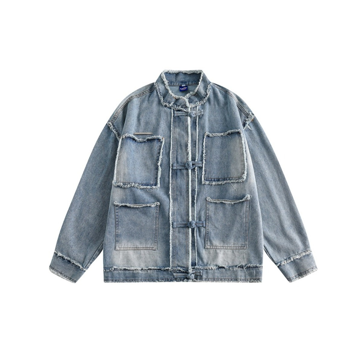 Unisex Jacket Vintage Wash Denim Coat Men's and Women's Loose Denim Jacket