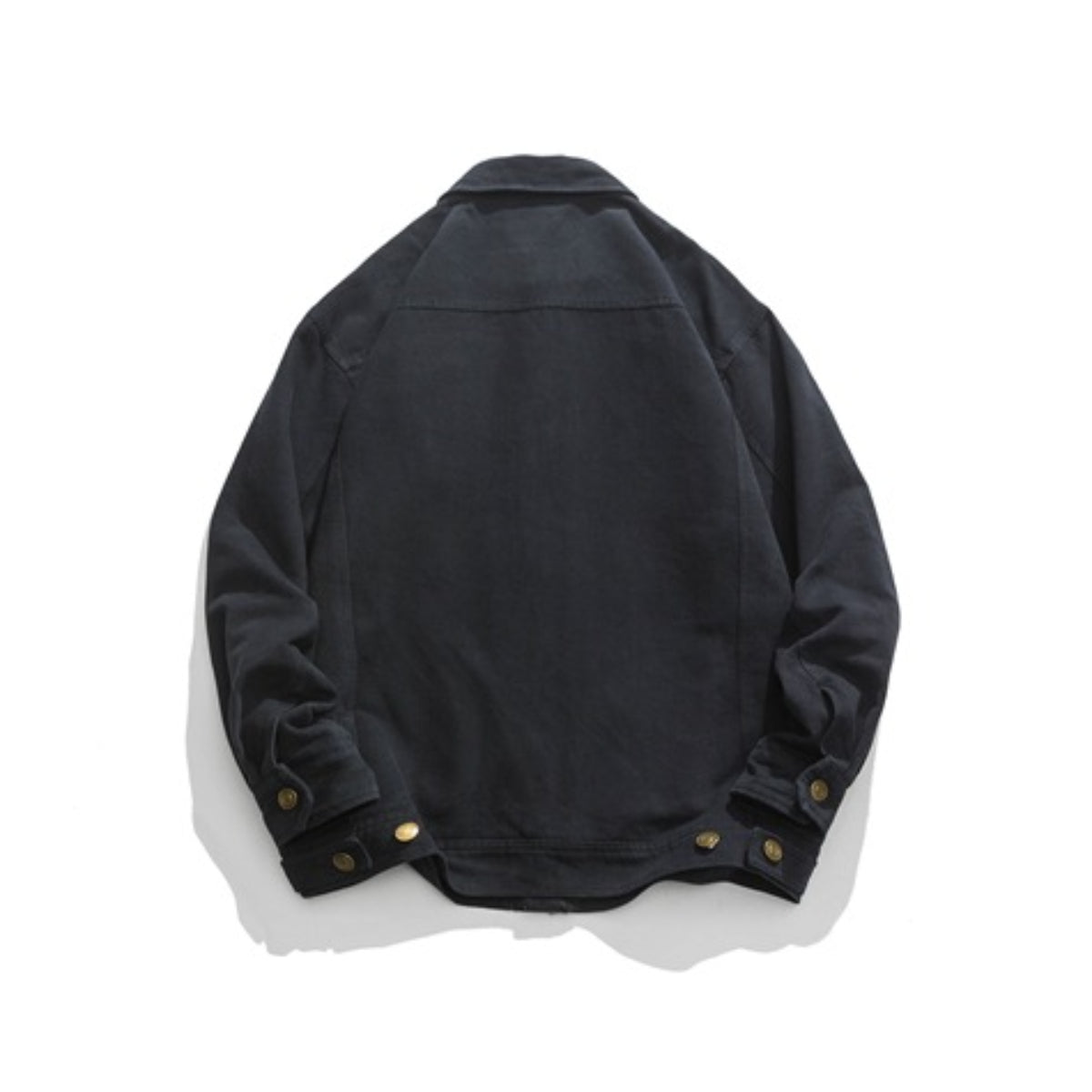 Unisex Jacket Retro Overalls Style Jacket Men's Large Loose Pockets Turn-down Collar Coat
