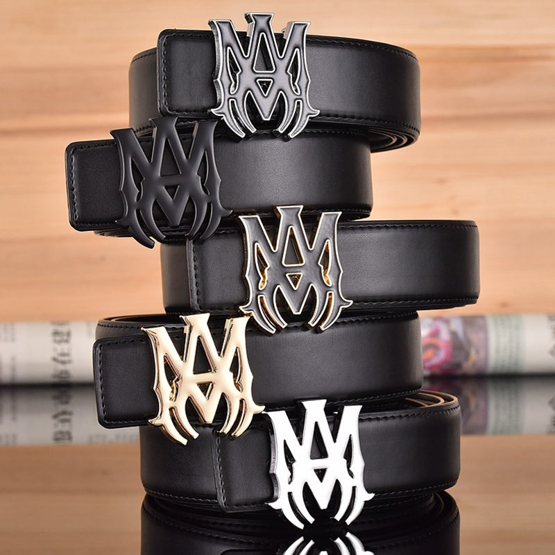 Amiri Belt Black plain texture