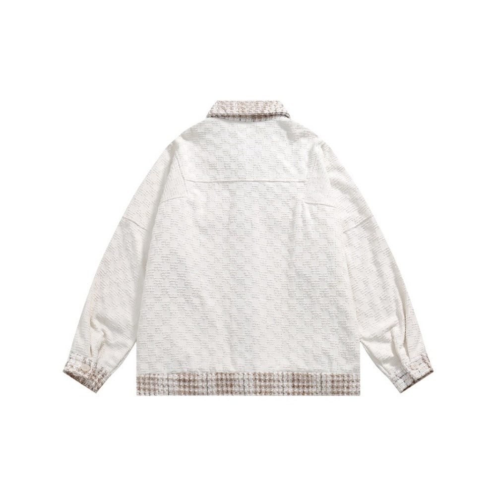 Unisex Jacket Polo Collar Jacket Baggy Coat
