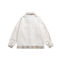 Unisex Jacket Polo Collar Jacket Baggy Coat