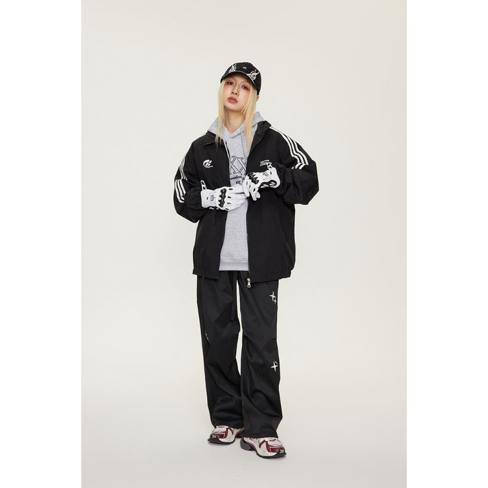 Unisex Jacket Vintage Cardigan Stand Collar Sports Jacket