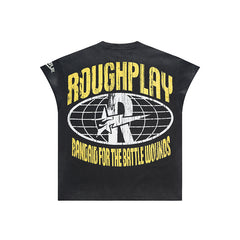 Rough Play T Shirts RoughPlay We Trust CutOff Sleeves (BRN)
