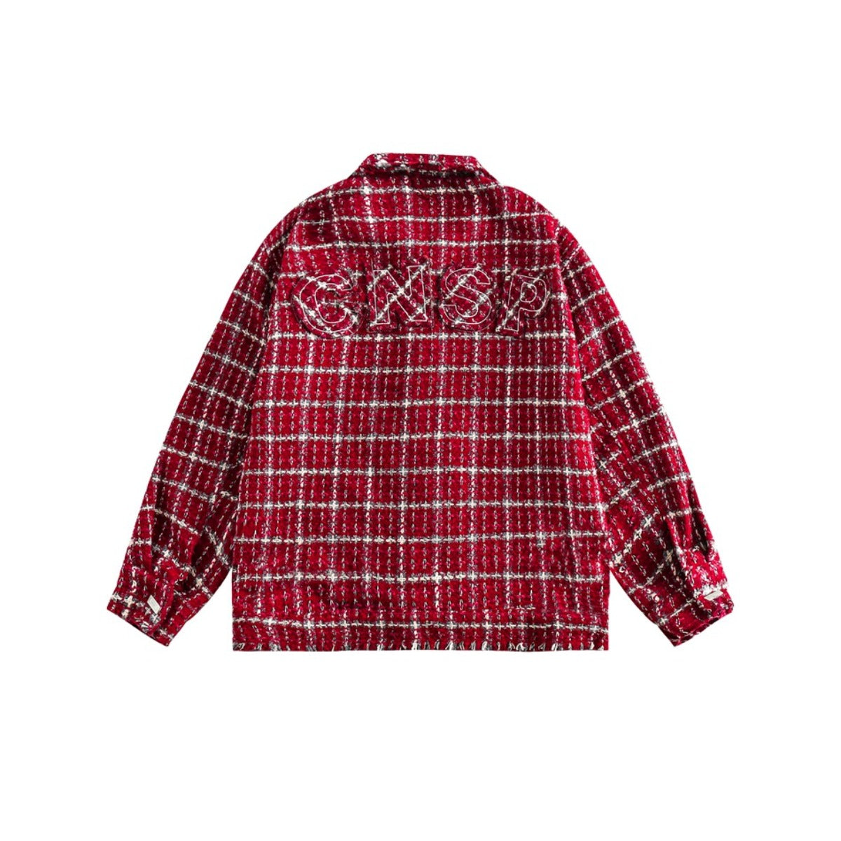 Unisex Jacket Retro Lapels Jacket Plaid Coat