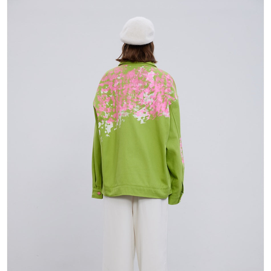 Unisex Jacket Vintage Jacket Couple Loose Casual Polo Collar Coat