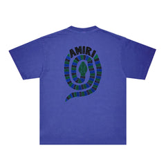 Amiri Washed Distressed T Shirt Printed Trendy Pure Cotton