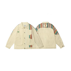 Unisex Jacket Autumn Vintage Multi-Pocket Jacket Lapel Overalls