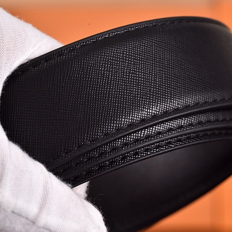Amiri Belt Black linen leather texture