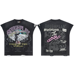 Rough Play T Shirts RoughPlay Tour Sleeveless Street Holes Diamonds