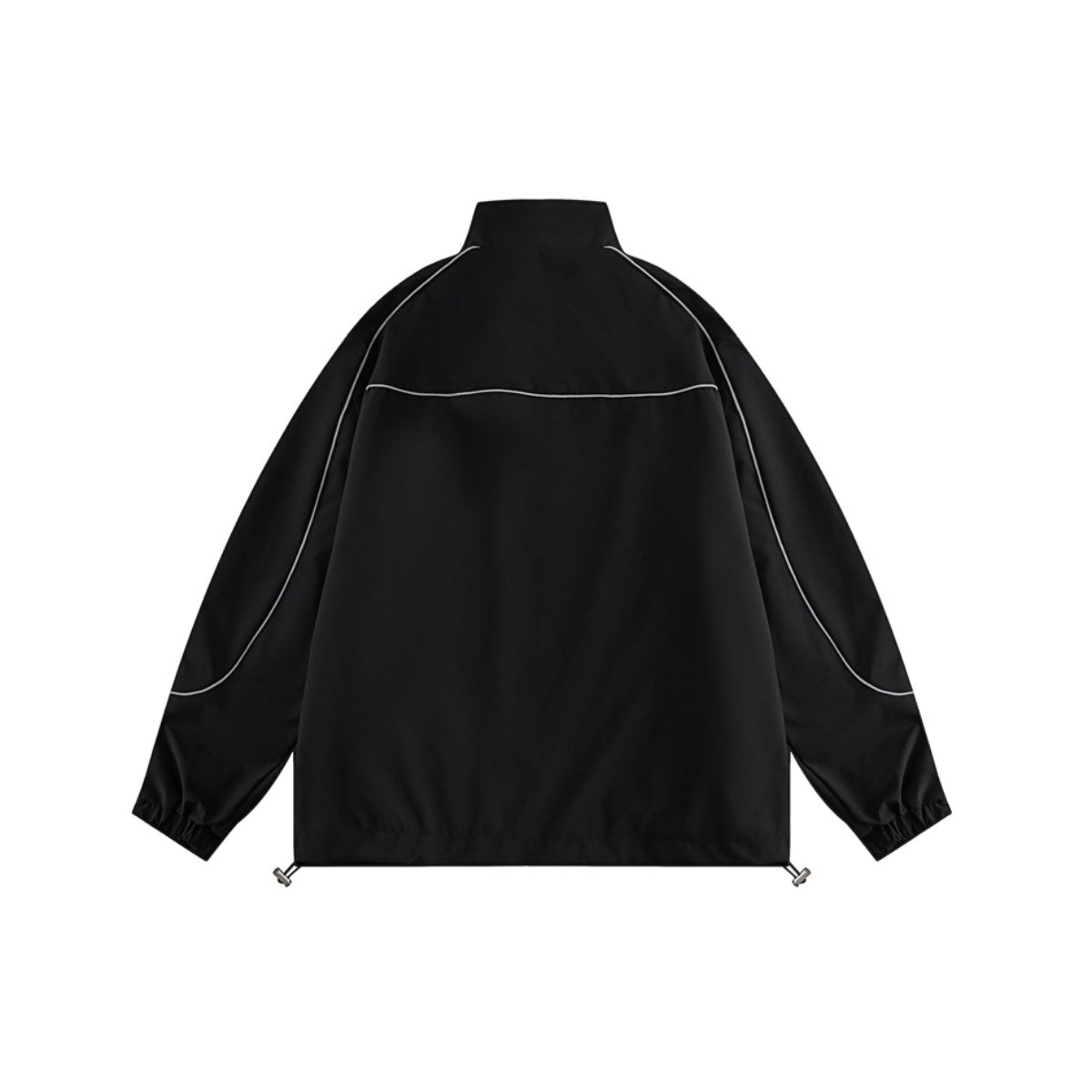 Unisex Jacket Vintage Sports Top Stitching Jacket Men and Women Loose Stand Collar Coat