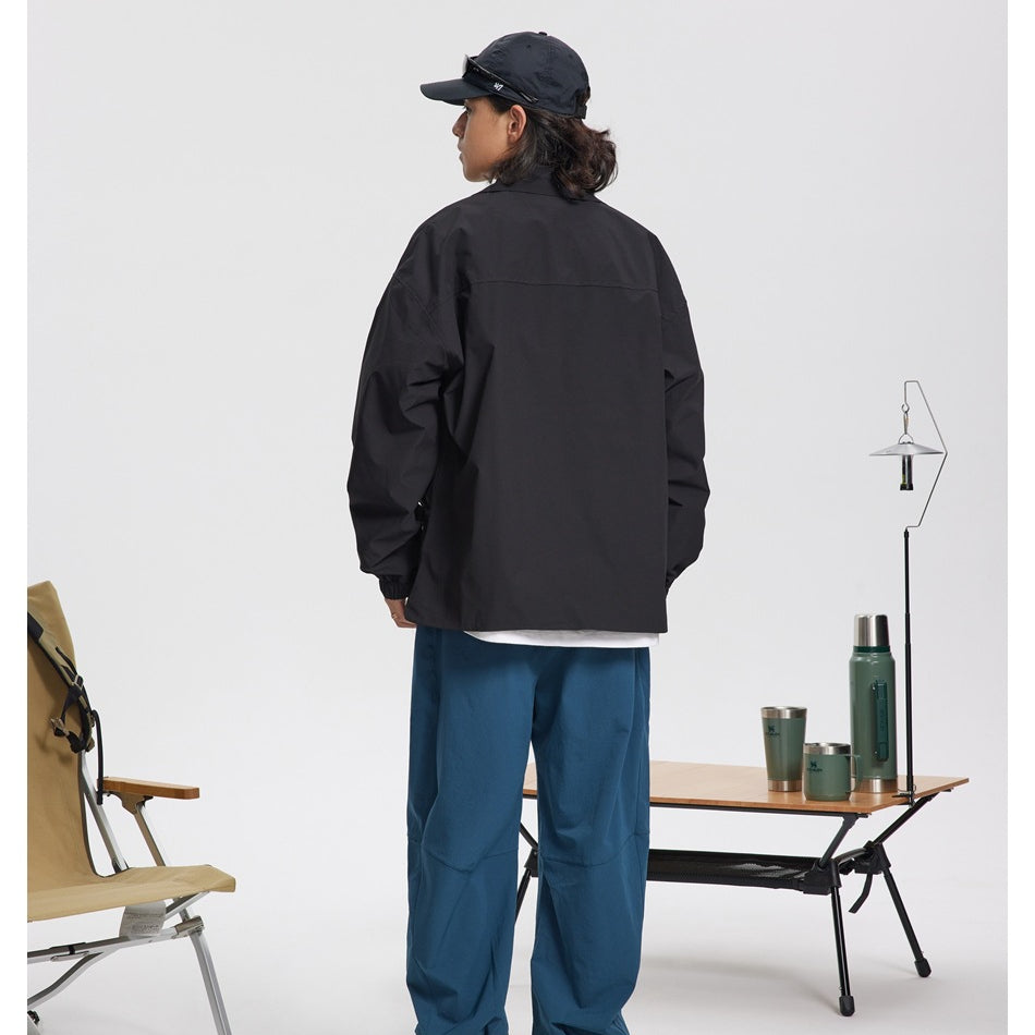Unisex Jacket Large Pocket Loose Jacket Men and Women Spring and Autumn Coat