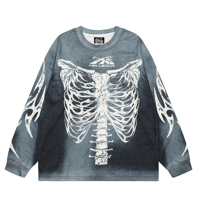 Hellstar Long Sleeve Shirts Hip-hop loose oversize