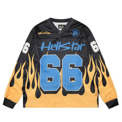 Hellstar Long Sleeve Shirts Hip-hop loose oversize
