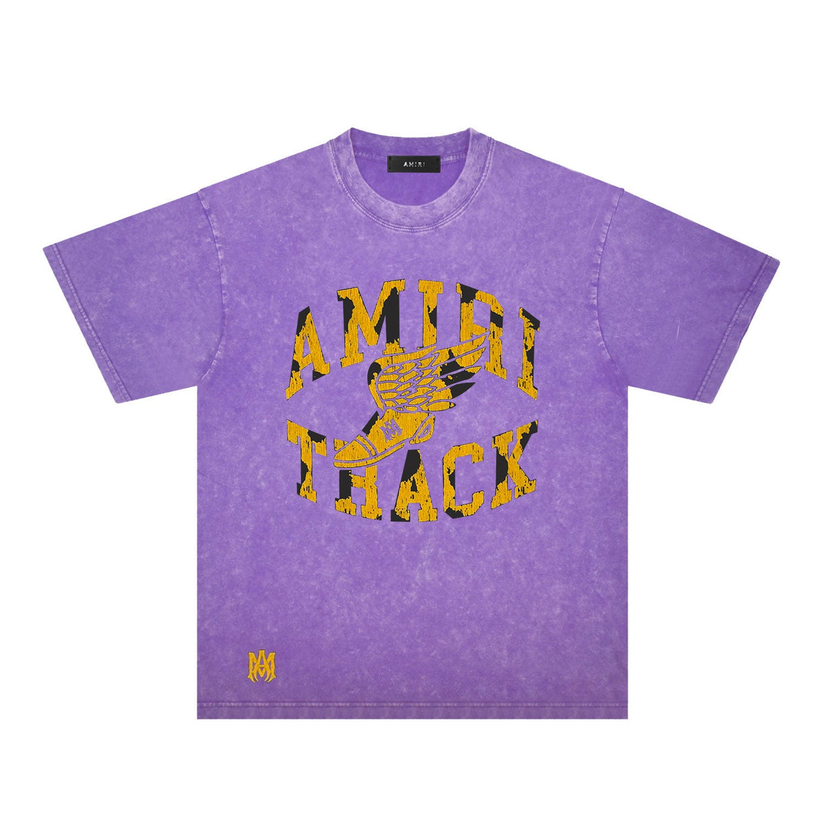 Amiri Washed Distressed T Shirt Printed Trendy Pure Cotton