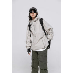 Unisex Jacket Black Warrior Mechanical Style Coat Hooded Jacket Shell Jacket