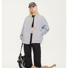 Unisex Jacket Autumn Flight Suit Baseball Uniform Retro Stand Collar Loose
