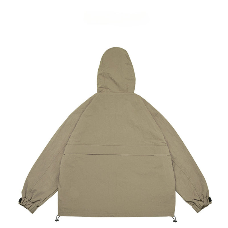 Unisex Jacket Retro Hooded Sports Jacket Men's Loose Outdoor Outdoor Jacket Coat