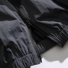 Unisex Jacket Retro Patchwork Contrast Color Loose Lapel Jacket