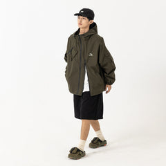 Unisex Jacket Zipper Decorations Hooded Hooded Jacket Men's Jacket Coat