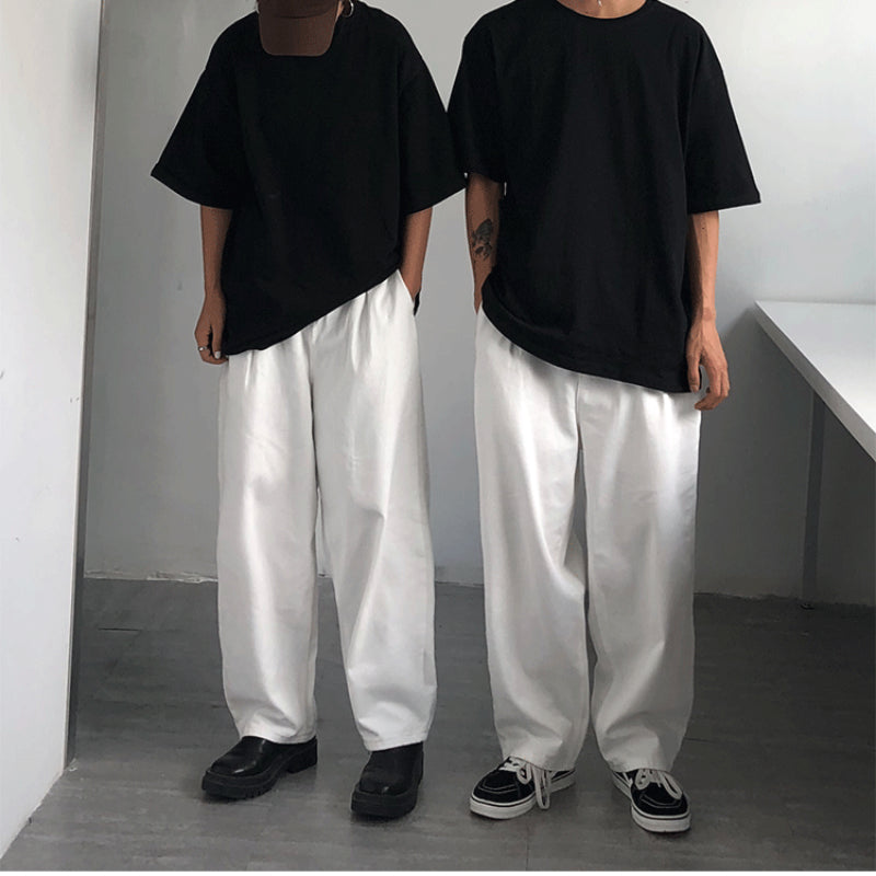 Men Jeans Oversize Loose Retro Casual Wide Leg Denim Pants