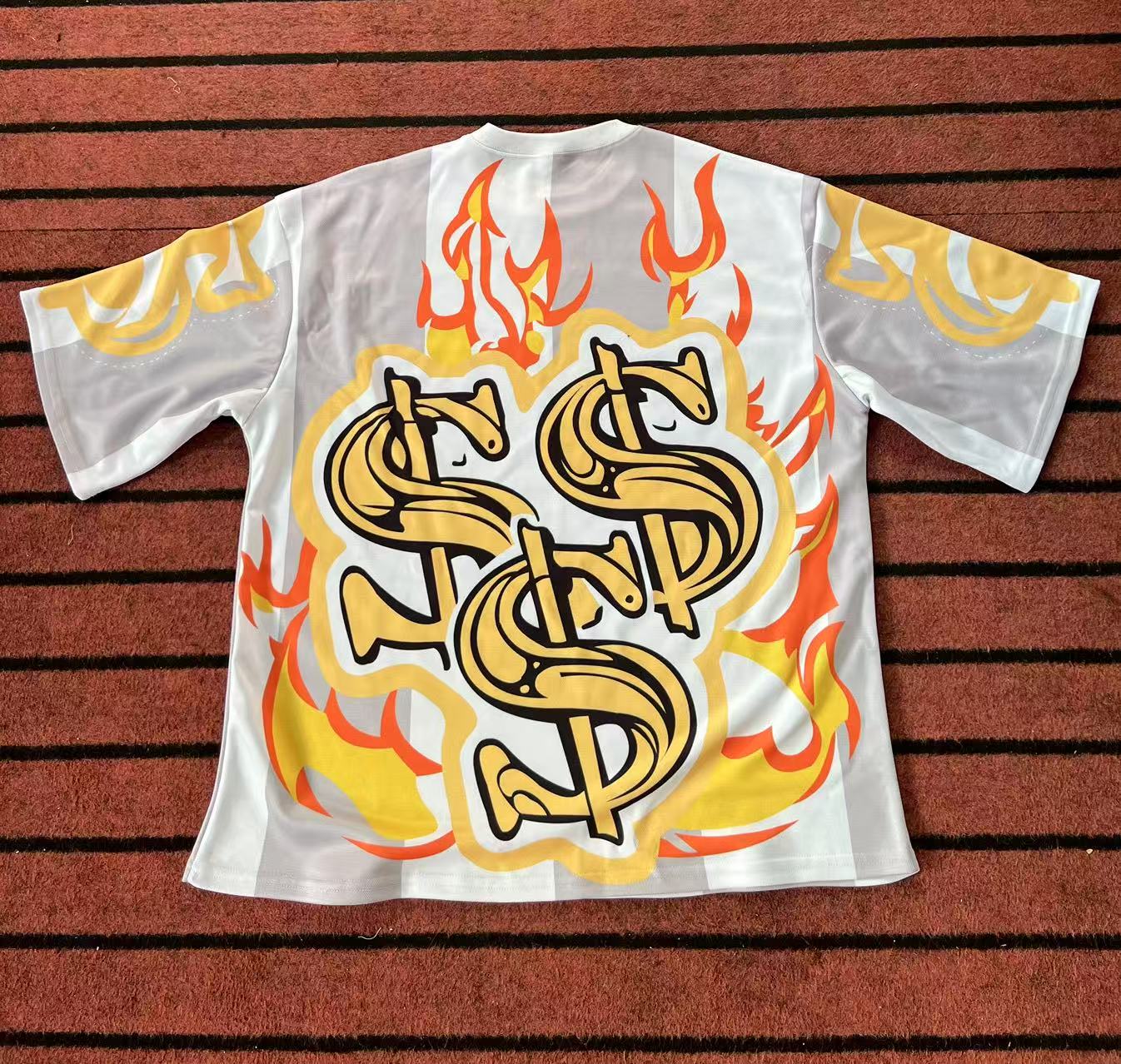 Street T Shirts Washed Old Oversize Hip Hop Skateboard Anime Print Short Sleeve