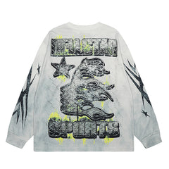 Hellstar Long Sleeve Shirts Hip-hop loose oversize