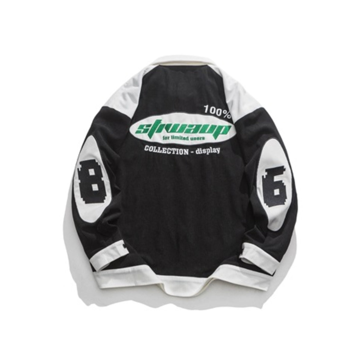 Unisex Jacket Embroidered Multi-Color Coat Loose Motorcycle Jacket