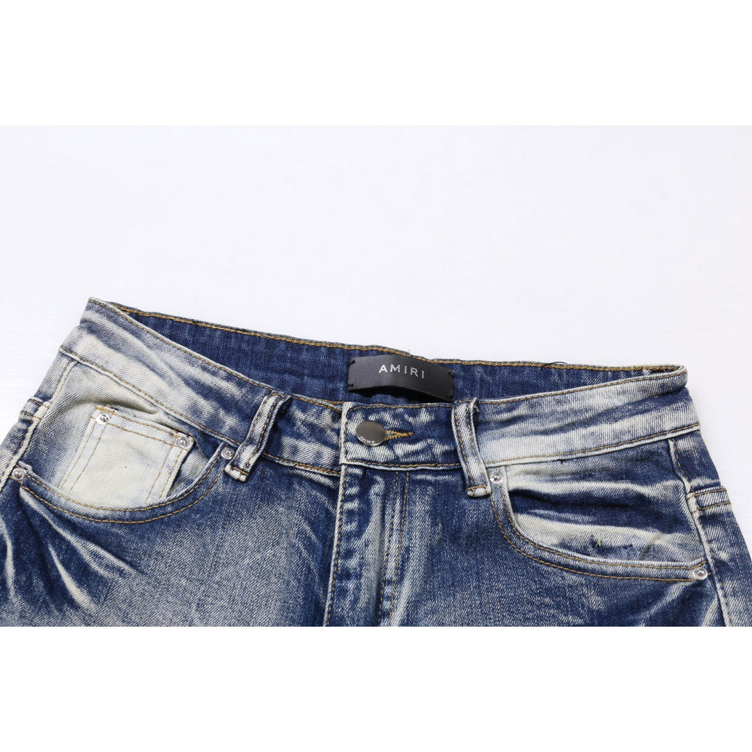 Amiri Jeans Tiger Embroidery Casual Jeans
