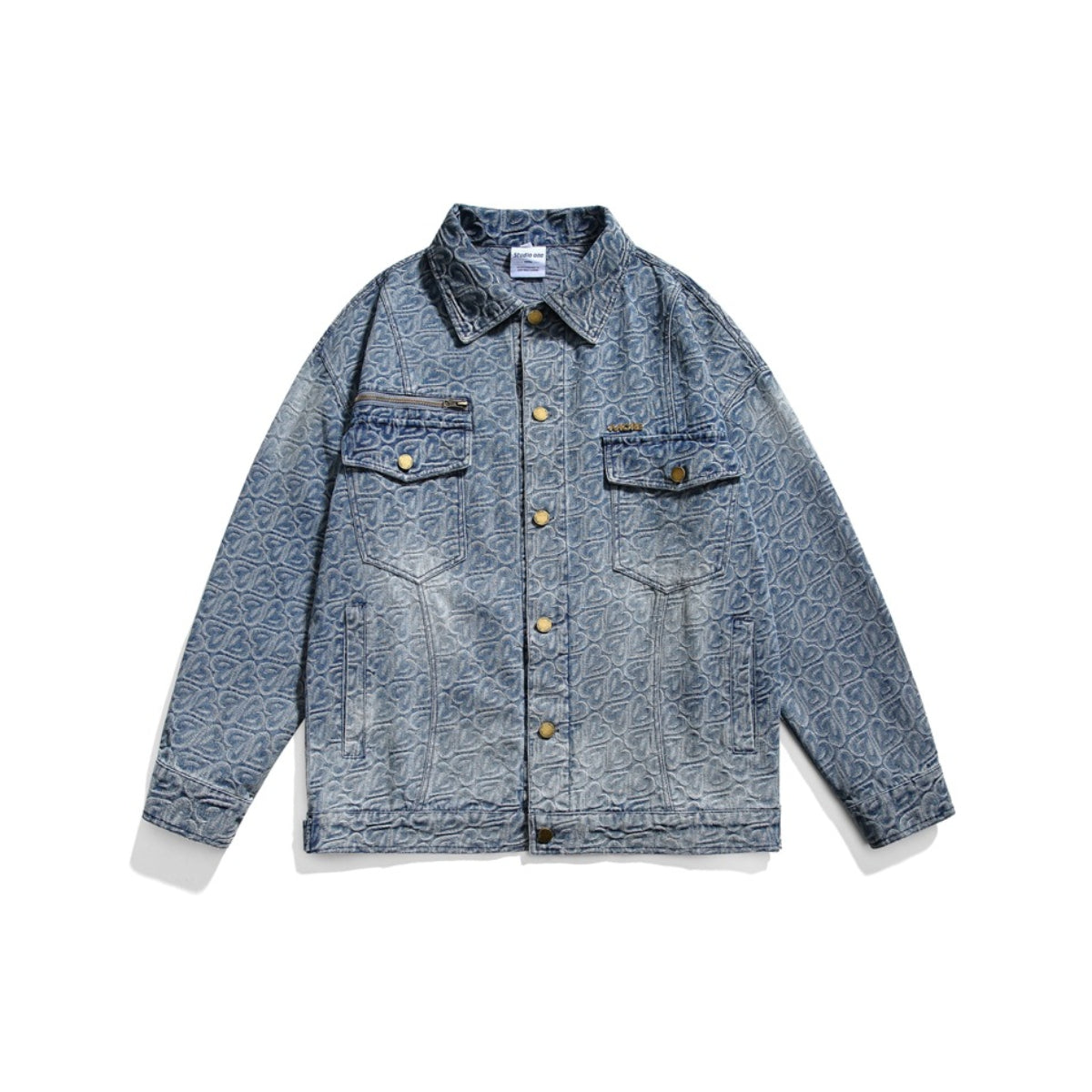 Unisex Jacket Retro Washed Overalls Men and Women Couple Loose Denim Jacket